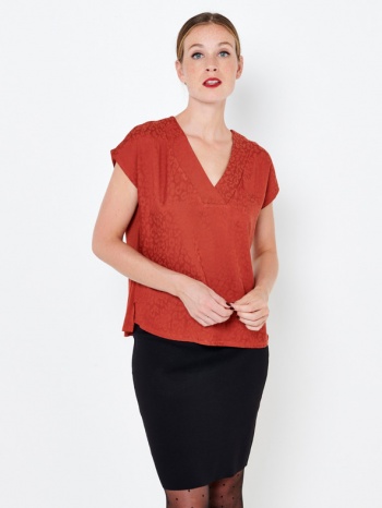 camaieu blouse orange 95% viscose, 5% elastane σε προσφορά