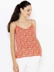 camaieu blouse orange 100% polyester