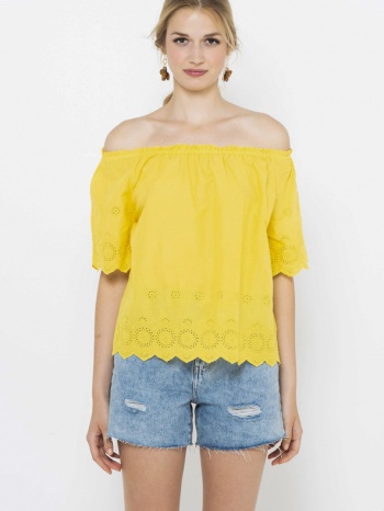 camaieu blouse yellow 100% cotton σε προσφορά