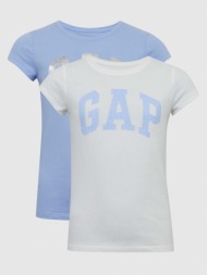 gap kids t-shirt 2 pcs blue 100% cotton