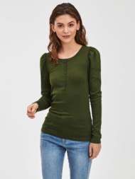 gap modern henley t-shirt green 58% pima cotton, 39% modal, 3% spandex