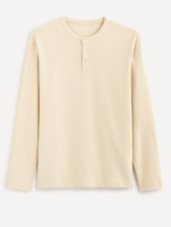 celio veget t-shirt beige 100% cotton