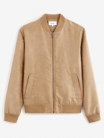 celio budain jacket brown 100% polyester σε προσφορά