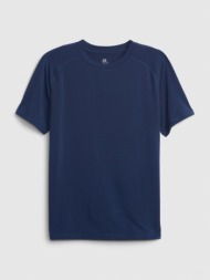 gap kids t-shirt blue 74% polyester, 18% lyocell, 8% spandex