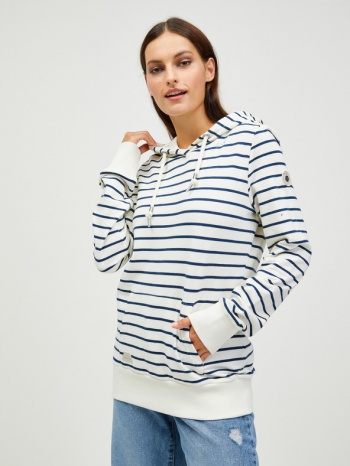 ragwear berit stripes sweatshirt white 88% cotton, 12% σε προσφορά