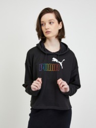 puma rainbow sweatshirt black 68% cotton, 32% recycled polyester