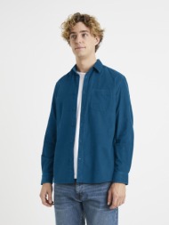 celio vamil shirt blue 100% cotton