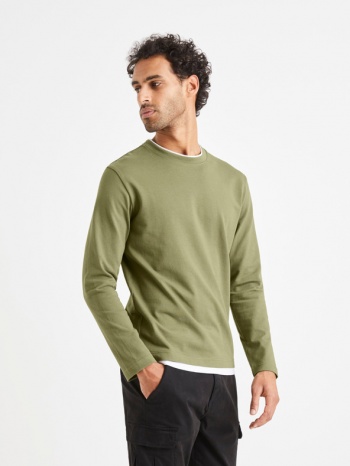 celio velayer sweater green 100% cotton σε προσφορά
