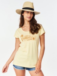 rip curl t-shirt yellow 100% cotton