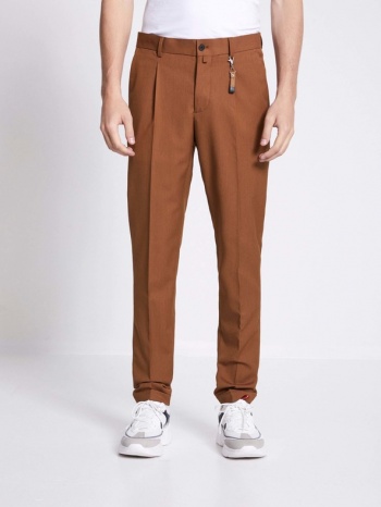 celio nomike trousers brown 100% cotton σε προσφορά