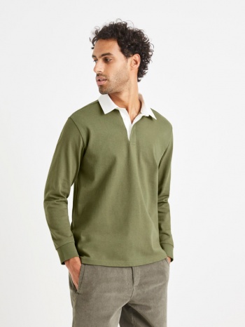 celio vemix polo shirt green 100% cotton σε προσφορά