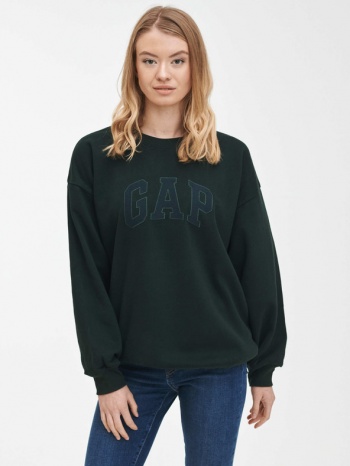 gap easy tunic sweatshirt green 77% cotton, 14% polyester σε προσφορά