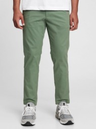 gap gapflex trousers green 98% cotton, 2% spandex