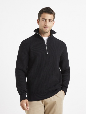 celio sweater black 58 % polyester, 42 % cotton