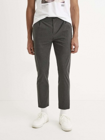 celio trousers grey 65% polyester, 28% viscose, 7% elastane σε προσφορά