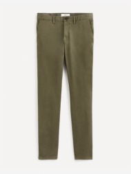 celio motalia chino trousers green 98% cotton, 2% elastane