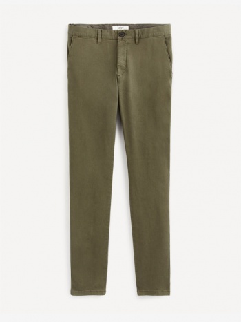 celio motalia chino trousers green 98% cotton, 2% elastane σε προσφορά