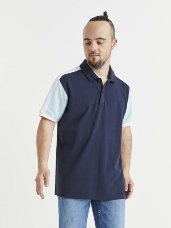 celio polo shirt blue 100% cotton σε προσφορά
