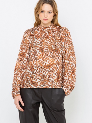 camaieu blouse brown 99% viscose, 1% metallic fibers σε προσφορά