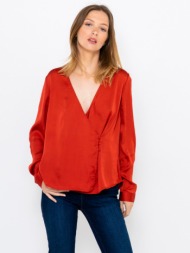 camaieu blouse red 100% polyester