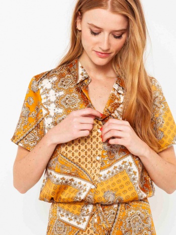 camaieu blouse brown 100% polyester σε προσφορά
