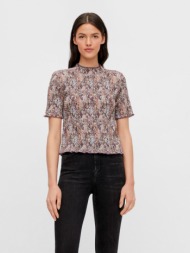 pieces leaste blouse brown 50% polyester, 47% recycled polyester, 3% elastane