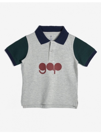 gap logo kids polo shirt grey 100% cotton σε προσφορά