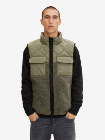 tom tailor vest green 100% polyester σε προσφορά