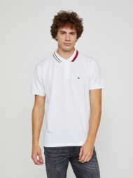 tommy hilfiger sophisticated tipping polo shirt white 96 % organic cotton, 4 % elastane