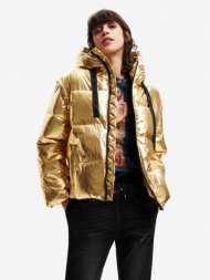 desigual jiman winter jacket gold outer part - 100% polyamide; lining - 100% polyester; filling - 10