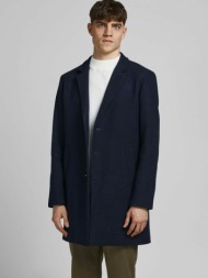 jack & jones moulder coat blue 55% polyester, 40% recycled wool, 5% other fibers