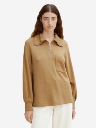 tom tailor sweatshirt beige 76% viscose, 18% polyester, 6% elastane