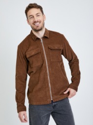 tom tailor denim shirt brown 99% cotton, 1% elastane