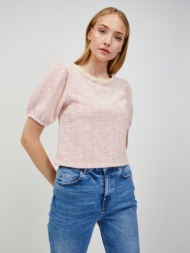 orsay blouse pink 55% polyester, 35% cotton, 7% viscose, 2% metallic fibers, 1% elastane