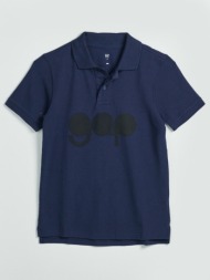gap kids polo shirt blue 100% cotton