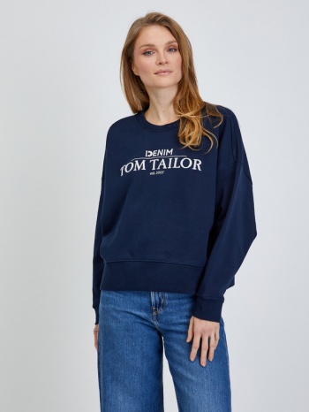 tom tailor denim sweatshirt blue 100% cotton