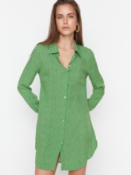 trendyol shirt green 100% viscose