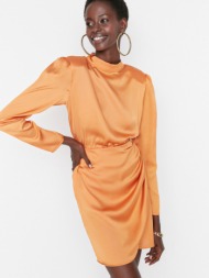 trendyol dresses orange 100% polyester