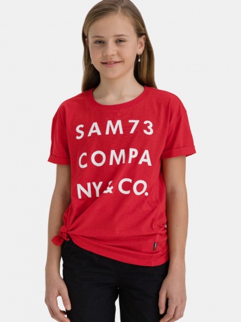 sam 73 kids t-shirt red 65% polyester, 35% cotton σε προσφορά