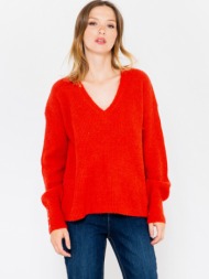 camaieu sweater red 55% acrylic, 30% nylon / polyamide, 7% wool, 4% mohair, 4% elastane