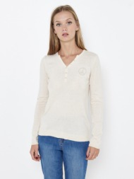 camaieu sweater white 57% acrylic, 38% nylon / polyamide, 5% wool