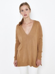 camaieu sweater brown 56% acrylic, 37% nylon / polyamide, 6% wool, 1% elastane