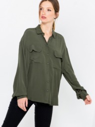 camaieu shirt green 100% polyester