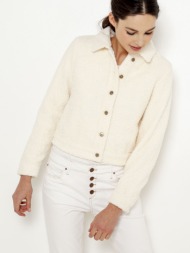 camaieu jacket white outer part - 100% polyester; lining - 66% polyester, 34% cotton