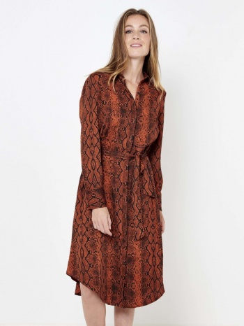 camaieu dresses brown 100% polyester σε προσφορά