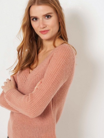 camaieu sweater pink 44% acrylic, 36% nylon, 20% mohair σε προσφορά