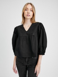 jacqueline de yong vita blouse black 100% cotton