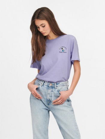 jacqueline de yong milly t-shirt violet 100% cotton σε προσφορά