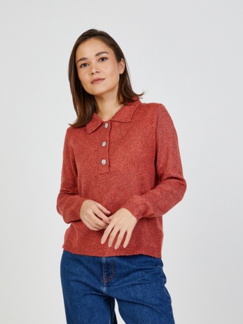 jacqueline de yong rue sweater orange 54% polyester, 46% σε προσφορά