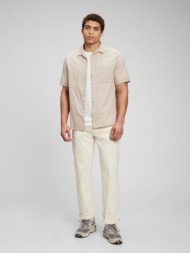 gap shirt beige 55% flax, 45% cotton